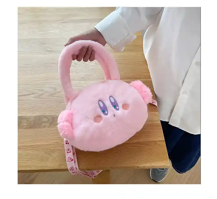 Niño Escolar Morral Maleta Viaje Bolso Peluche Kirby Azul