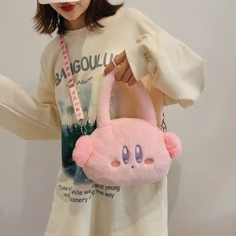 Kirby Maleta Morral Viaje Escolar Niño Peluche Bolso Único