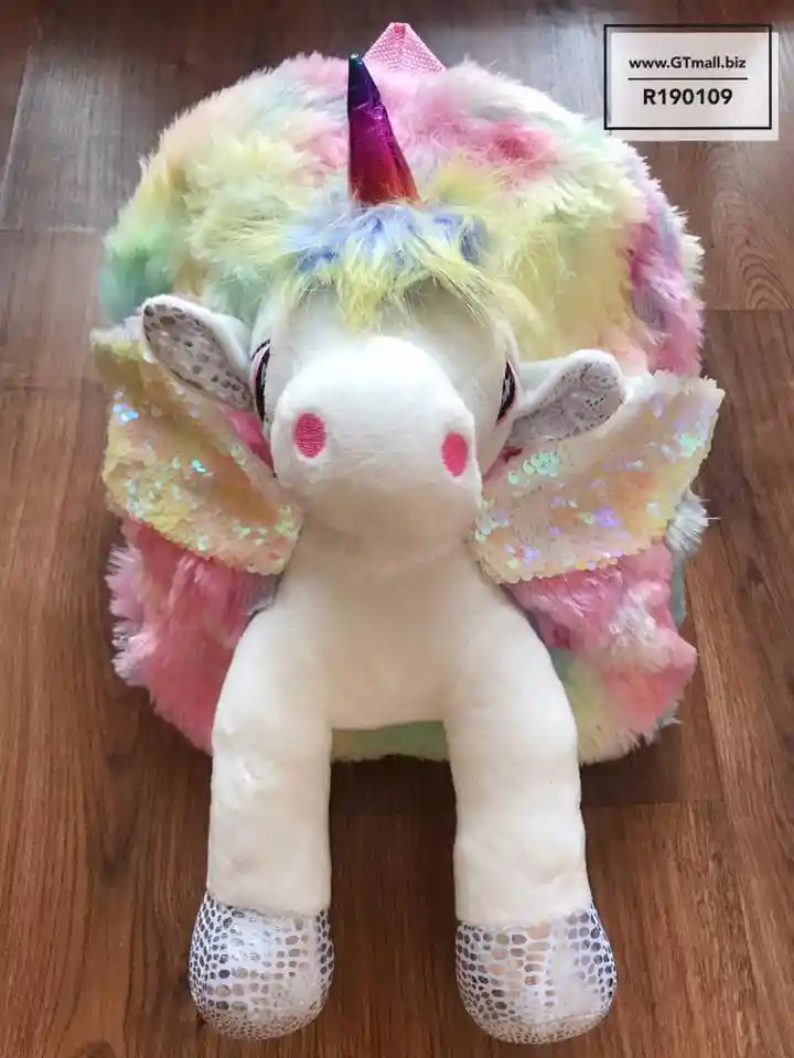 Maleta Unicornio Morral Viaje Escolar Peluche Niño Aventuras