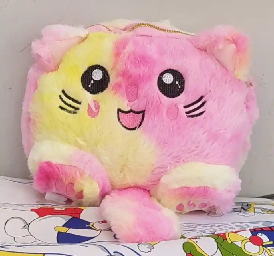 Viaje Escolar Morral Maleta Niño Bolso Gato Peluche