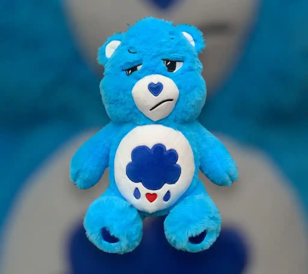 Gruñosito Peluche Osito Cariñosito Azul 34cm