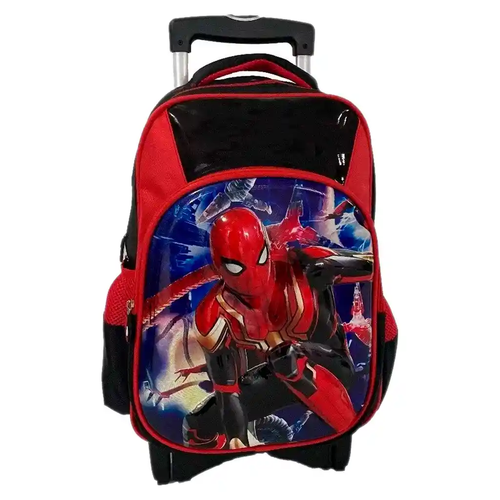 Maleta Ruedas Grande Spiderman Morral Llantas En Goma