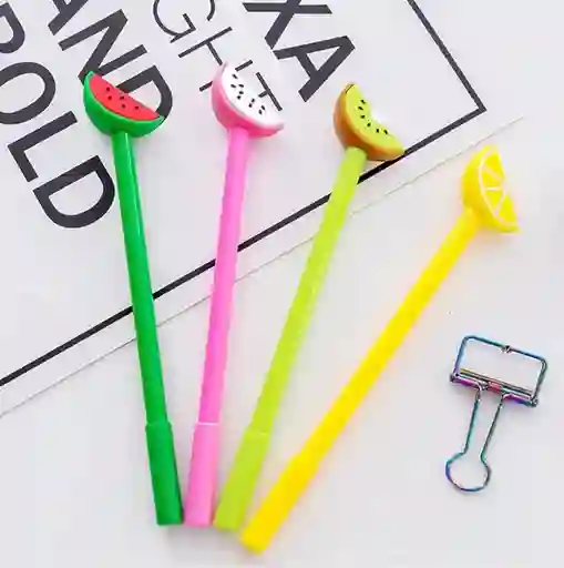 Boligrafo Fruta Limon X Unidad