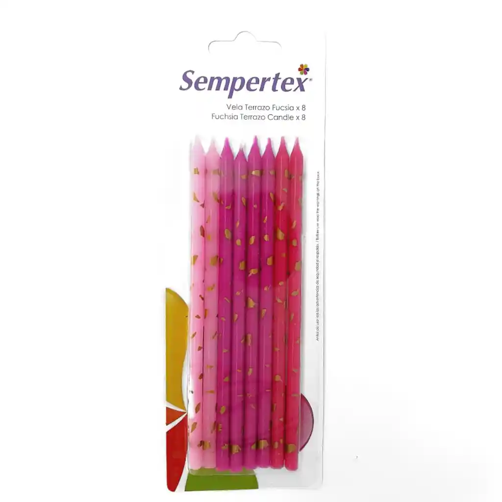 Velita Terrazo Fucsia X 8 Unidades Sempertex