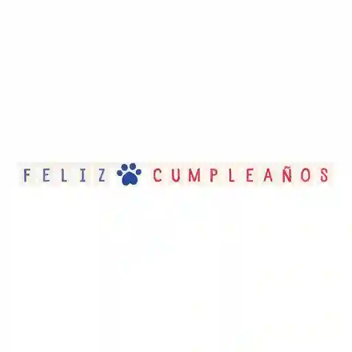 Cartel De Letras Feliz Cumpleaños Huellitas Rojo Azul X 1 Unidad Sempertex