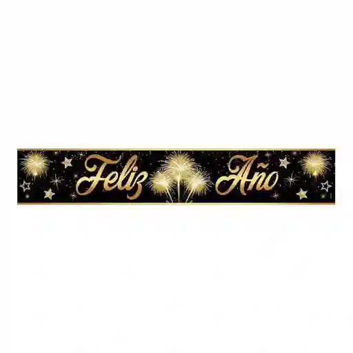 Cartel Metalizado Jumbo Feliz Año 1.65 Mt Sempertex