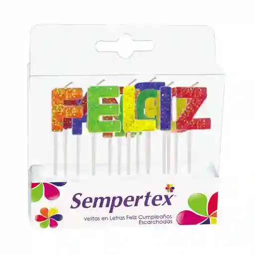 Velita Letras Feliz Cumpleaños Escarchada X 1 Unidades Sempertex