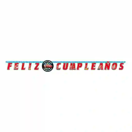 Cartel De Letras Feliz Cumpleaños Cars X 1 Unidad Sempertex