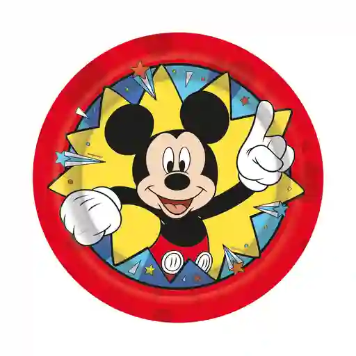 Plato 7" Mickey X 8 Unidades Sempertex