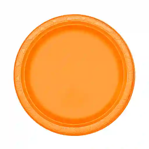 Plato Deluxe Grande Naranja 22 Cm X 10 Unidades Sempertex