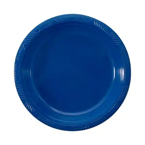 Plato Deluxe Grande Azul Rey 22 Cm X 10 Unidades Sempertex