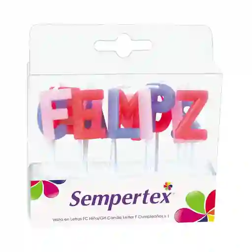 Velita En Letra Feliz Cumpleaños Niña Sempertex