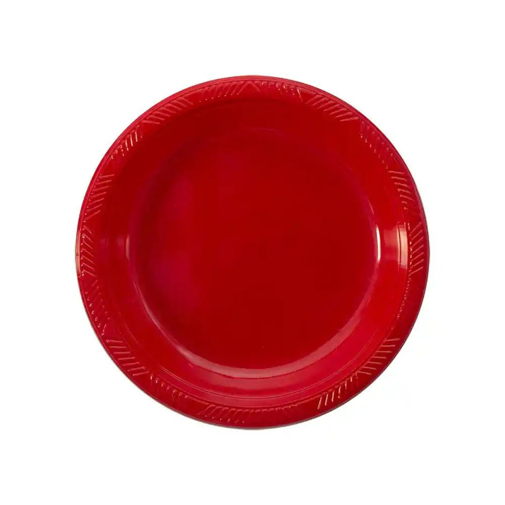 Plato Deluxe Pequeño Rojo 15 Cm X 10 Unidades Sempertex