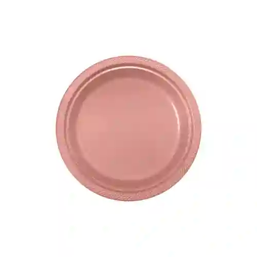 Plato Deluxe Pequeño Dorado Rosa 15 Cm X 10 Unidades Sempertex