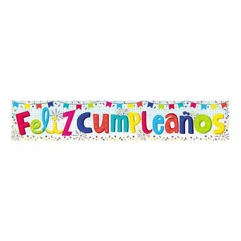 Cartel Holográfico Jumbo Feliz Cumpleaños X 1 Sempertex