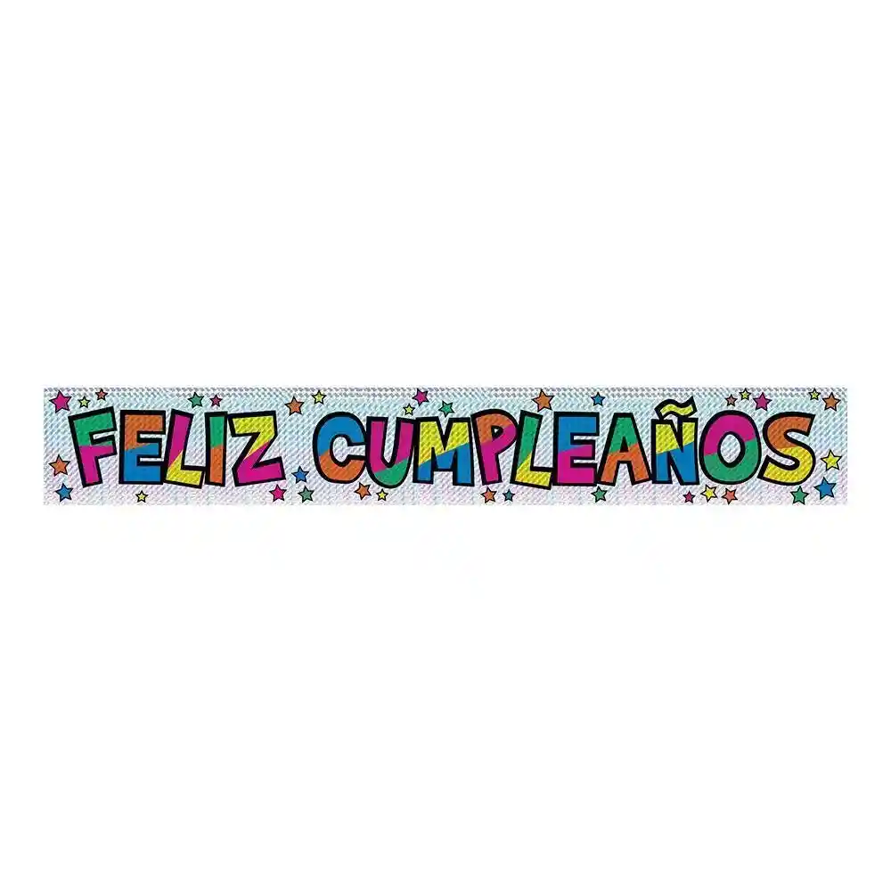 Cartel Holográfico Feliz Cumpleaños 90 Cm X 2 Unidades Sempertex