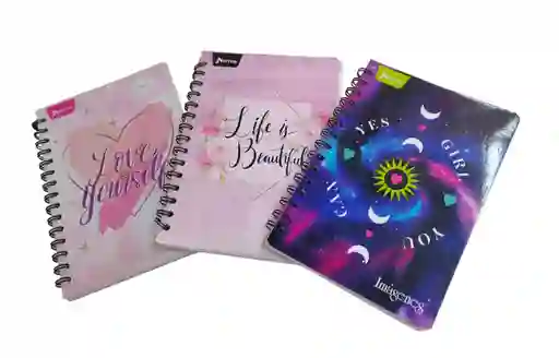 Cuaderno Argollado Pasta Blanda 100 Hojas 1 Materia Mujer Norma Imágenes Pequeño