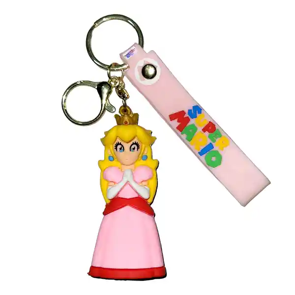 Llavero Silicona 3d Princess Peach Super Mario