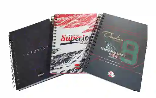 Cuaderno Argollado Pasta Dura 160 Hojas 5 Materia Hombre Lukis Pequeño