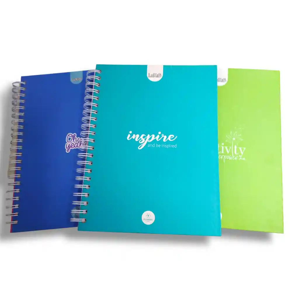 Cuaderno Argollado Pasta Dura 175 Hojas 7 Materia Mujer Lukis Grande