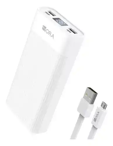 Power Bank Batería Portátil 20000mah 2.1a Carga Rápida 1hora