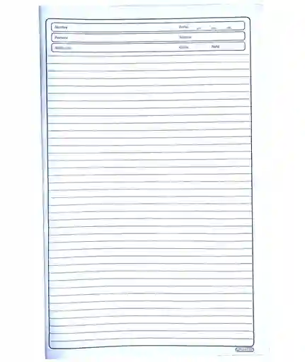 Hoja De Examen Rayada X 10 Unidades