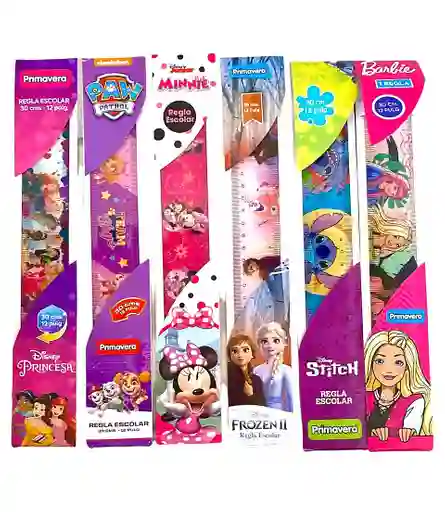 Regla 30 Cm Primavera Personajes Para Niña