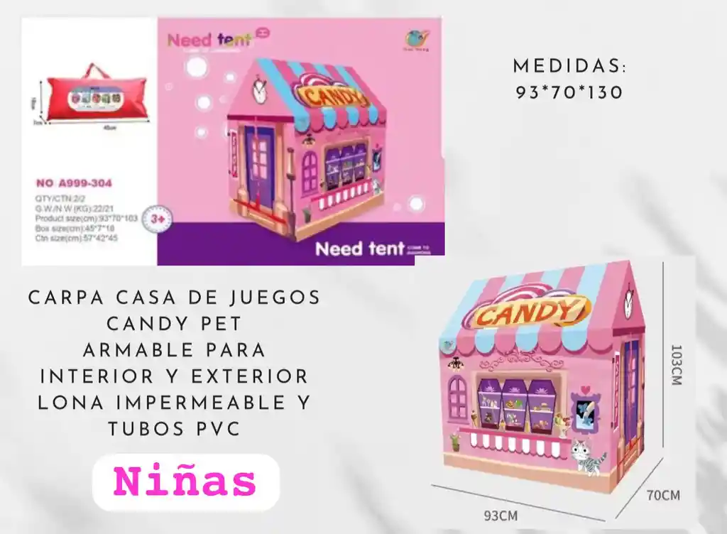 Tiendas De Campaña Para Niñas Tipo Casa Candy