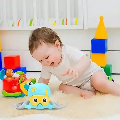 Juguete Interactivo Pulpo Para Niños De Cuerda