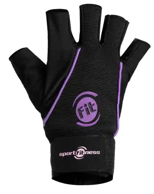 Guantes De Gimnasio Negro Morado