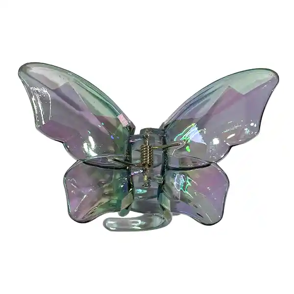 Pinza Gancho Caimán Cristal Mariposa Boreal Para El Cabello
