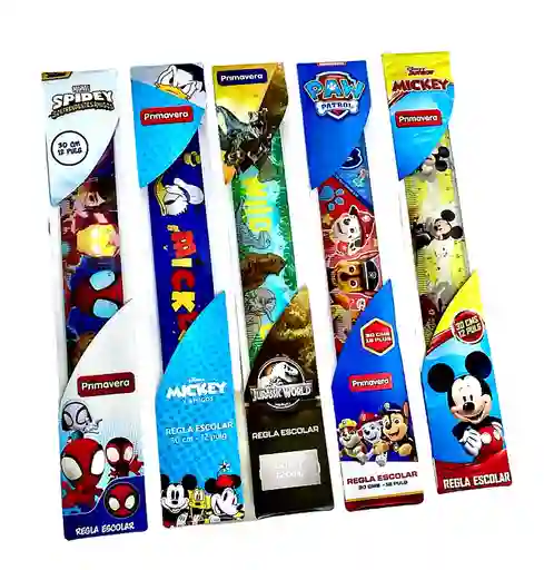 Regla 30 Cm Primavera Personajes Para Niño