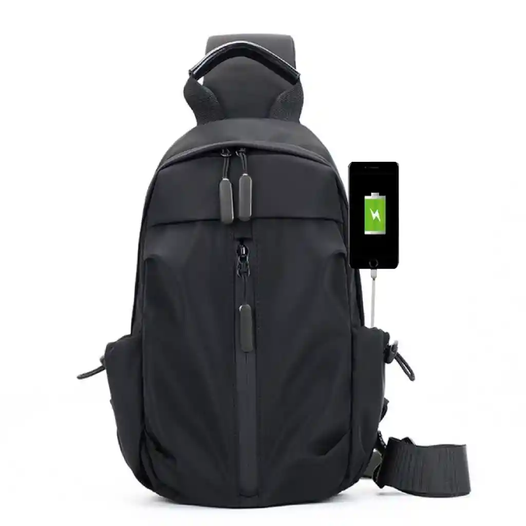 Bolso Pequeño Manos Libres Para Hombre Puerto Usb Para Carga