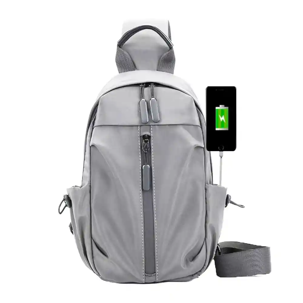 Bolso Pequeño Manos Libres Para Hombre Puerto Usb Para Carga