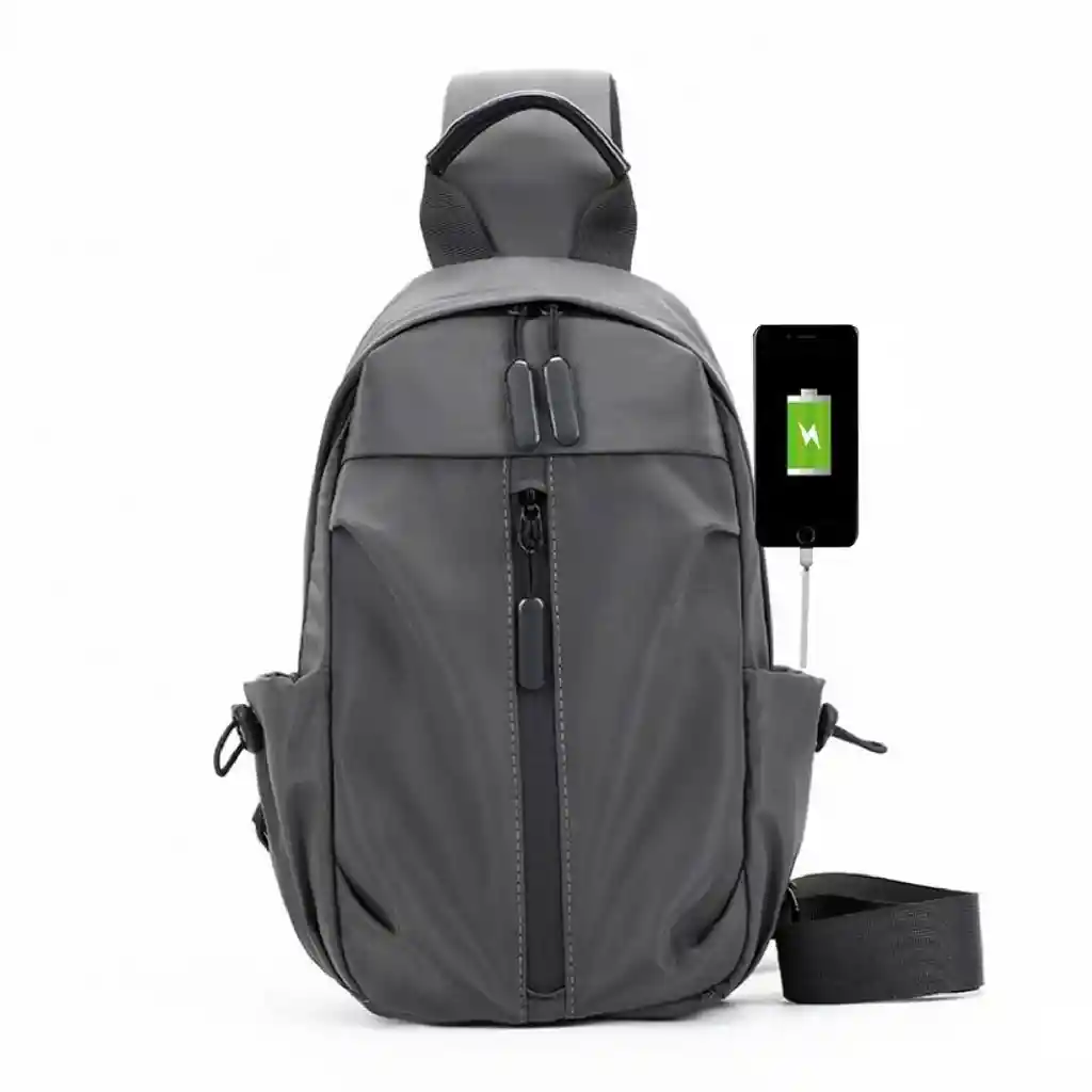 Bolso Pequeño Manos Libres Para Hombre Puerto Usb Para Carga