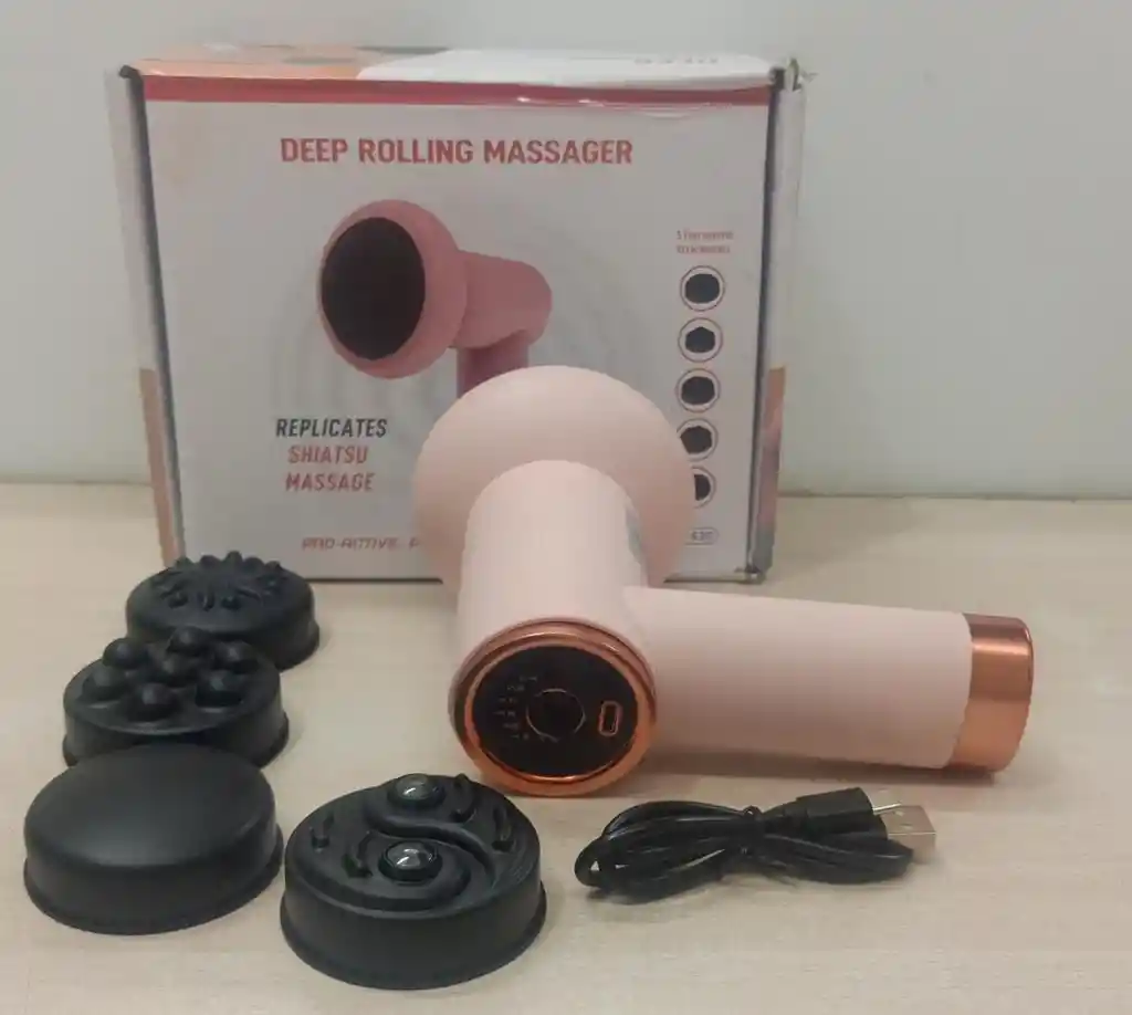 Masajeador Deep Rolling Massager Con 5 Cabezales Intercambiables