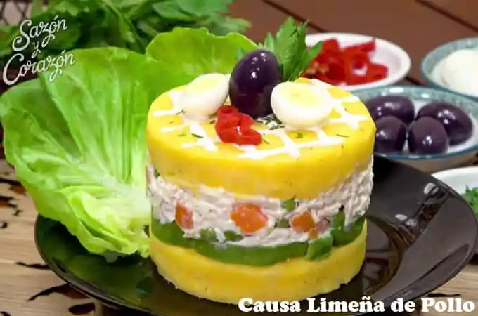 Causa A La Limeña De Pollo