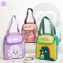 Bolso Lonchera Porta Comida Térmico Infantil Color Morado