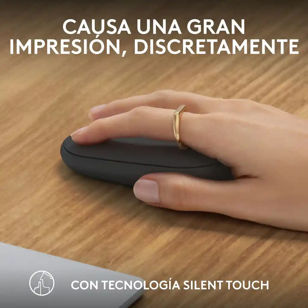 Mouse Bluetooth Multidispositivo Logitech Pebble 2 M350s, Negro