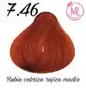 Tinte Profesional Queenight Rubio Medio Cobrizo Por 80 Ml (7.46)