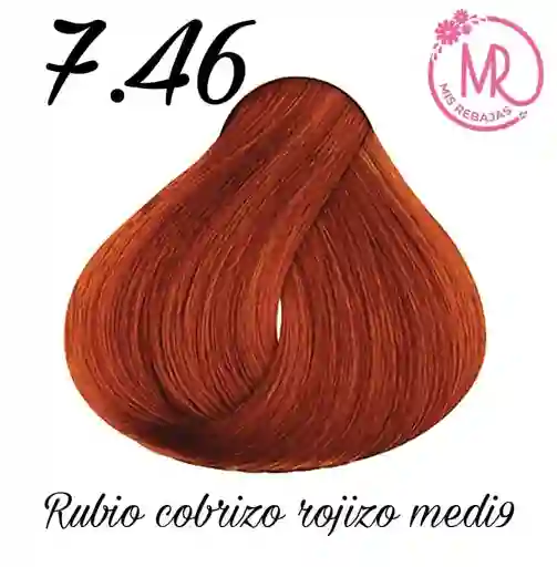 Tinte Profesional Queenight Rubio Medio Cobrizo Por 80 Ml (7.46)