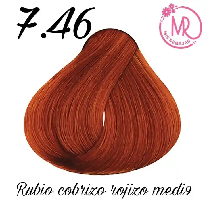 Tinte Profesional Queenight Rubio Medio Cobrizo Por 80 Ml (7.46)