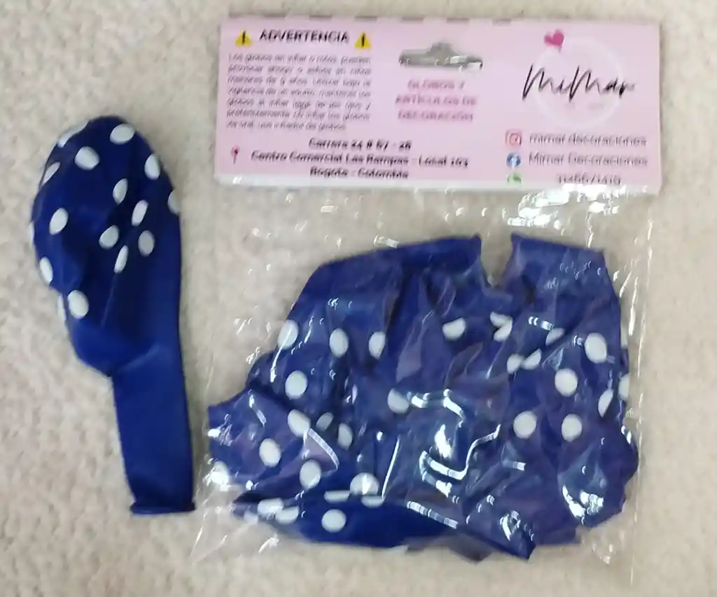 Bombas Polka Color Azul