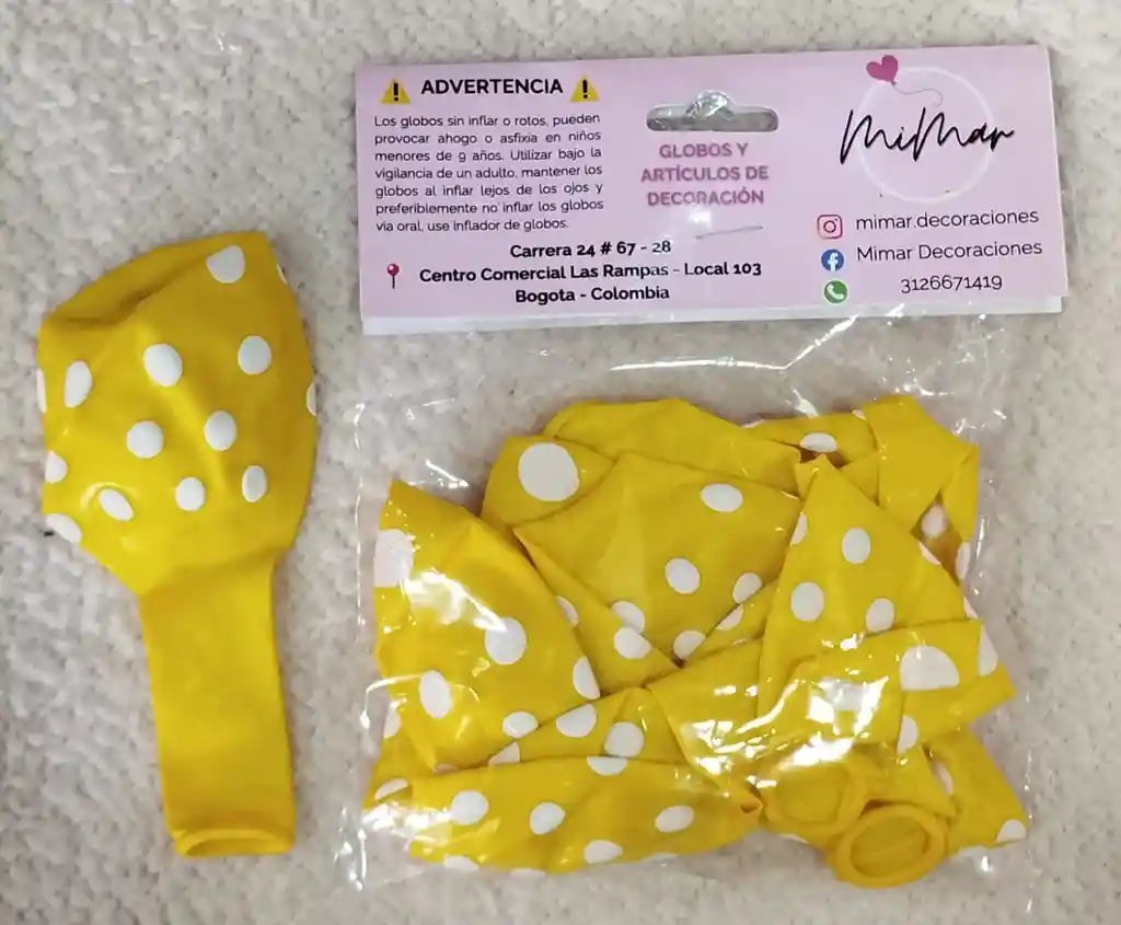 Bombas Polka Color Amarillo