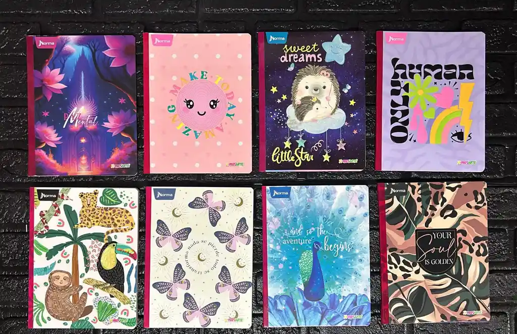 Cuaderno Cosido Cuadros Niña 50h Expresarte Stickers Cod.21911