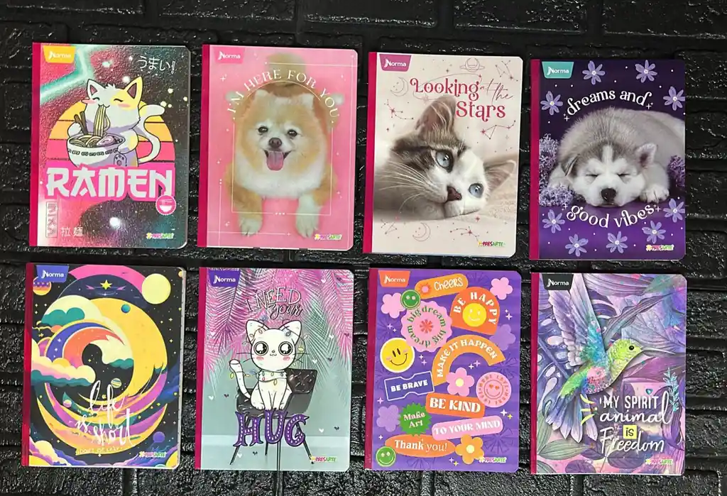 Cuaderno Cosido Cuadros Niña 50h Expresarte Stickers Cod.21911