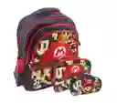 Kit X3 Maleta Morral Mario Bros + Lonchera Cartuchera Grande