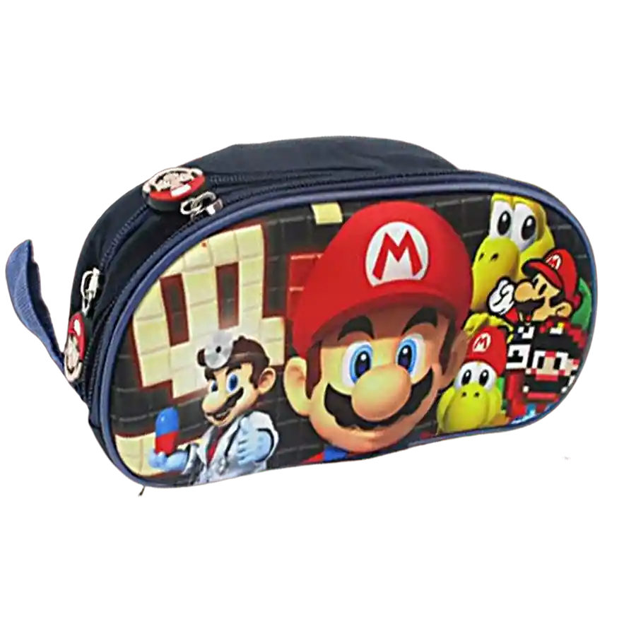 Kit X3 Maleta Morral Mario Bros + Lonchera Cartuchera Grande