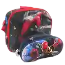 Kit X3 Morral Maleta Spiderman + Lonchera + Cartuchera Grand( Oficio)