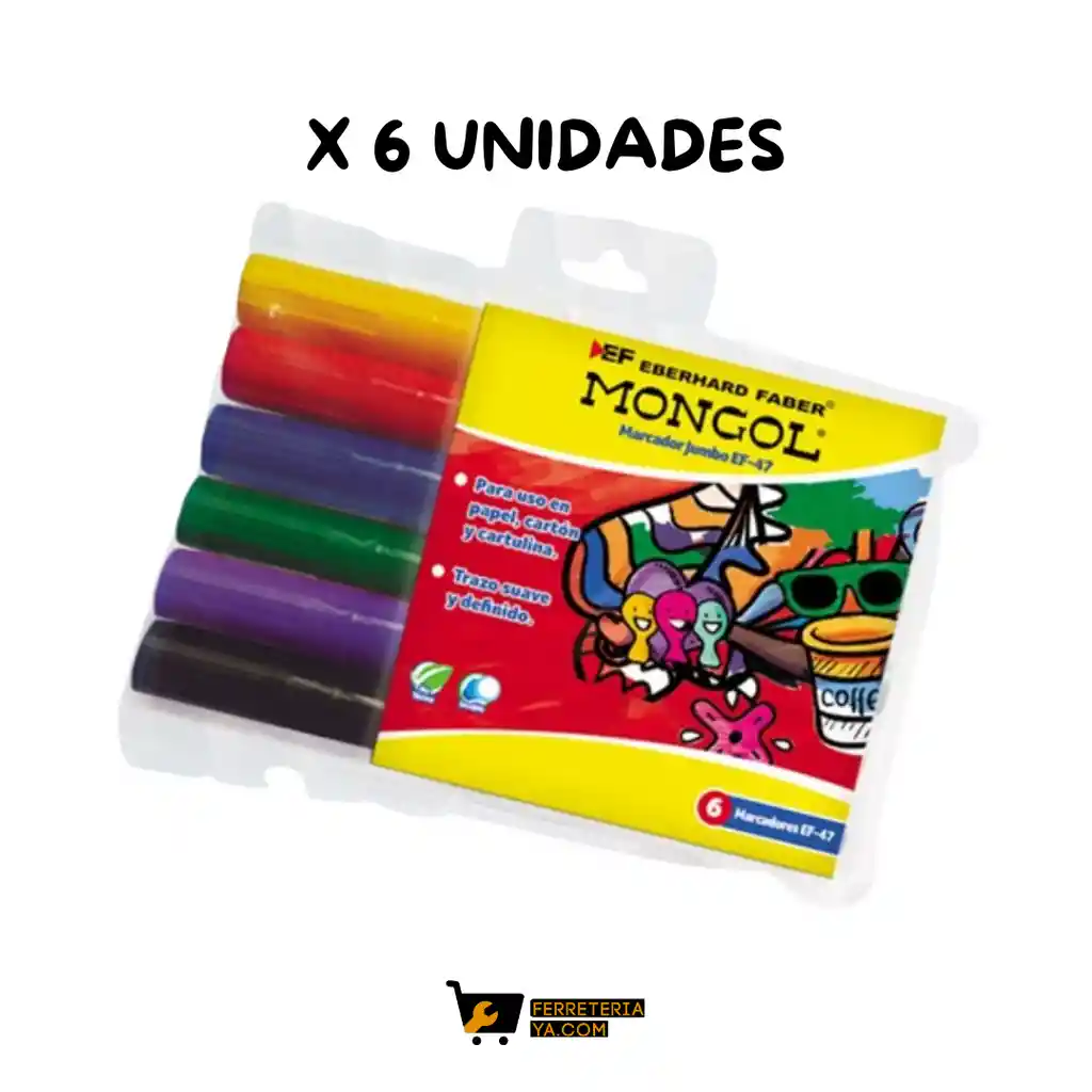 Set X 6 Marcador Jumbo Surtido